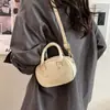 Mini Bolsa para Mulheres Moda Nova Primavera Bolsa de Mão com Letras Bolsa Bowling Simples Tendência Bolsa de Ombro Transversal