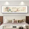 Arte de Pared Alegre para Dormitorio: Nueva Pintura Decorativa para Dormitorio Principal Estilo Chino para la Paz y la Felicidad, Mural de Pared Cálido para el Hogar