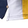 Polo de Moda de Verão Masculino AIOPESON Polo Masculino de Negócios Costura Tendência Cor Contrastante Polo 100% Algodão Masculino Casual Slim Fit