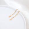 Pacote Ouro 14K Gotas d'Água Corrente Estendida Corrente de Cauda Pulseira DIY Caseira Corrente Estendida Colar Coração de Pêssego Acessórios de Joias