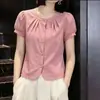 Nueva camisa tradicional de mujer estilo chino, top de verano de manga corta, diseño nuevo, blusa de verano que rejuvenece, camiseta para mediana edad y personas mayores