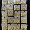 Pendientes de Acero Inoxidable Chapado en Oro de 18 Quilates con Perlas Irregulares Geométricas, Venta Directa del Fabricante, Superficie Lisa, Adecuados para el Viaje Diario