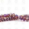 2/3/4/6/8mm K9 premium gelo-transparente cor sólida transparente imitação Swarovski facetado cristal plano contas de ábaco de vidro
