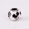 Acessórios de joias DIY atacado gota de óleo Diamante Xizang liga de prata contas de furo grande pulseira de contas cor de ouro rosa contas