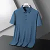 Polo de manga corta con solapa para hombre, camiseta de verano de moda, versión coreana, tendencia entallada, nueva camiseta combinable 2025