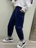 Pantalones Vaqueros para Niños, Tendencia Primavera y Otoño, Pantalones tipo Papá para Niños, Ropa Infantil Azul, Pantalones para Niños, Pantalones de Abrigo, Estilo Holgado, Cómodo y Moderno