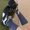 Estilo Otoño e Invierno Calcetines de Rayas Finas Versátiles de Color Contrastante Calcetines Artesanales Diarios Diseño de Punta y Puño de Color Calcetines de Media Pantorrilla