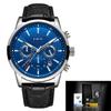 Reloj de cuarzo deportivo para hombre LIGE de comercio exterior, resistente al agua, con correa de acero, doble esfera, multifunción, reloj de pulsera de negocios