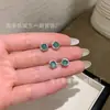 Venta al por mayor del fabricante Fuente de suministro para transmisión en vivo Pendientes de Plata S925 Incrustados con Jade Azul Natural para Mujer