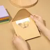 Envelope Quadrado Kraft Branco Papel Offset Duplo Envelope Retrô Triângulo Losango Auto-Adesivo Convite