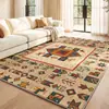 Alfombra de noche Amazon transfronteriza bohemia retro americana para dormitorio, alfombra para mesa de centro de sala de estar, de plumón de ganso, hecha a medida
