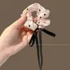Scrunchie de rede de renda de bolinhas novo estilo coreano com um toque vintage e sofisticado, adequado para rabos de cavalo, um acessório de cabelo para meninas