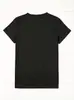 Camiseta Casual de Manga Corta para Mujer - Estampado Animal Floral de Zorro, Top Suave Elástico de Cuello Redondo, Lavable a Máquina