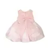 Vestido de Princesa Rosa Suave Estilo Coreano para Niñas, Conjunto de Verano para Bebés con Diseño de Lazo Grande, Vestido de Malla Abullonado