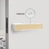 Fechadura de porta minimalista ecológica para uso doméstico, maçaneta de porta interna de madeira de nogueira, magnética, silenciosa, universal para quarto e banheiro