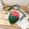 Bolsas Femininas 2022 Novas Bolsas Fofas de Morango Bolsas Transversais Infantis Bolsas de Moedas para Bebês Decorativas Bolsas Pequenas