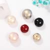 Aretes de perla ovalada para pan al vapor de un solo agujero, imitación de concha de ABS, perlas, cuentas, material para accesorios de joyería de collar DIY