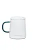 Taza Transparente de Vidrio de Alto Borosilicato Taza con Asa de Cuatro Colores Taza de Agua Resistente a Altas Temperaturas para el Hogar Taza de Café Taza de Leche Taza de Desayuno