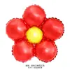 Globo de aluminio con forma de corazón de 18 pulgadas, redondo, con forma de flor de cinco pétalos, para decoración de bodas, fiestas, con forma de columna y siete pétalos de color.