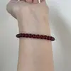 Pulseira de Contas Vermelhas de Jade Sintético da Moda para Mulheres, Pulseira Simples Retrô, Acessórios Personalizados, Presentes de Aniversário para Amigos, Atacado