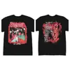 Camiseta con temática de la era temprana de Slipknot (Arte de Miembro de la Banda + Número Icónico "870621345" + Dios)