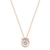 Plata esterlina s925 oro secretaria Mismo estilo collar corazón latiente femenino estilo coreano cadena clavícula simple oro rosa estudiante para todo