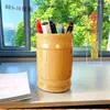 Caja de almacenamiento para portalápices de bambú portalápices de lana talla de bambú Portalápices