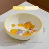 Vajilla Infantil de Tom y Jerry Set Lindo de Jerry Color Bajo Esmalte Tazones de Arroz y Platos para el Hogar Vajilla Cerámica Aptas para Lavavajillas