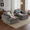 Sofá Comprimible Sin Instalación Sofá Sin Resortes Estilo Crema Sala de Estar Dormitorio Aplicable