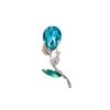 Broche de Tulipán de Cristal de Moda Simple para Mujer Pin Elegante Exquisito de Personalidad de Alta Gama Chaqueta Cárdigan Ramillete