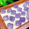 Cristal Roxo Cubo de Açúcar Lavanda Ponta Dupla Pixiu Contas Soltas para DIY Acessórios de Pulseira e Colar