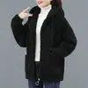 Suéter de piel de cordero para mujer, engrosado, 2024, nuevo, otoño e invierno, suelto, cárdigan con cremallera estilo coreano, abrigo de terciopelo teddy