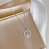 [Acero de titanio para todo el cuerpo] anillo personalidad de conejo estilo minimalista collar de oro real en horno femenino ins cadena de clavícula de celebridad de Internet
