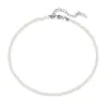 Fiebre Estilo Coreano Lujo Ligero Blanco Aurora Alta Brillo Collar de Perlas Cadena para Clavícula de Verano para Mujer