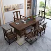 Nova Mesa de Chá de Madeira Maciça Estilo Chinês Placa Grande Conjunto Integrado de Mesa de Chá e Cadeira Combinação Mesa de Armazenamento de Chá para Escritório Doméstico