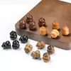 Acessórios de Cabacinha de Sândalo Natural, Esculturas de Sândalo com Fio de Ouro, Peças para Joias DIY, Contas Espaçadoras de Cabacinha para Pulseiras Colecionáveis