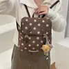 Mochila de ante estilo coreano para estudiante 2026, bolsa escolar ligera para mujer, gran capacidad, nuevo diseño de lunares para ir al trabajo y viajar