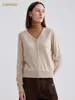 Canvaus Nuevo Estilo para Mujer Contiene Lana de Oveja Punto de Lana Otoño e Invierno Nuevo Tejido de Punto de Color Puro para Mujer Apertura de Fila Única con Múltiples Botones