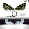Pegatina de ojo de diablo para coche, camión, camión, luces LED de cristal delanteras y traseras, interfaz USB dinámica, pantalla de expresión sin cables