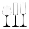 Taça de Vinho Preta Estilo Gravata Borboleta de Luxo Leve, Copo de Cristal para Restaurante, Taça para Harmonização de Casamento, Taça de Champagne Preta e Vermelha para Uso Doméstico