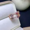 Anillo de Morganita Natural Alta Claridad Color Fuego Chispa Explosiva Piedra Suelta Tamaño 5*10mm Plata de Ley S925 Incrustación Exquisita