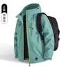 Chaqueta de montaña impermeable y cortavientos de estilo japonés para pareja, para primavera y otoño, chaqueta versátil de dopamina con tecnología de triple protección