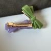 Candy Color Sweet Bow Hairpin Elegant Bangs Broken Hairpin Hairpin Girls' Heart Side Clip Novos acessórios para cabelo