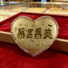 Oro Puro 999 Forma de Corazón Pastel Amor520 Un Corazón Una Mente Princesa Por Favor Hazte Rica Regalo de San Valentín Adorno