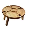 Bandeja redonda plegable moderna minimalista, mesa de recepción portátil con portavasos, el color y el tamaño se pueden personalizar