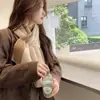 Lenço pequeno estilo ins coreano para meninas, lã tricotada para outono e inverno, aquecedor de pescoço versátil estilo coreano para estudantes, em estoque