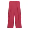 Atacado Fabricante de Roupas Femininas Transfronteiriço 2026 Aliexpress Mais Vendido Conjunto de Blusa Assimétrica com Botões + Calça Wide Leg
