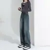 Jeans de Pierna Ancha Forrados de Polar para Mujer, Tendencia Versátil Primavera y Otoño 2025, Nuevo Estilo Popular, Pantalones Rectos Ajustados de Cintura Alta para Invierno
