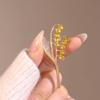 Nova Broche de Espiga de Trigo Granulada com Strass de Liga para Outono e Inverno Broche de Joia Exquisito de Alta Qualidade para Lapela de Blazer Feminino