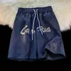 Shorts Retro de Ante para Hombre Verano Estilo Delgado Moderno Americano Ins Casual Holgado Versátil Ropa Exterior Deportiva Pantalones de Cinco Puntos